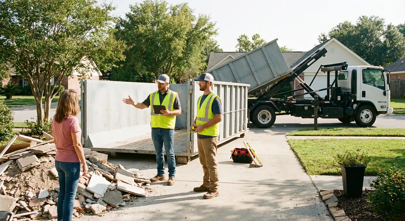 Thompson Valley Dumpsters dumpster delivery truck in Loveland, CO