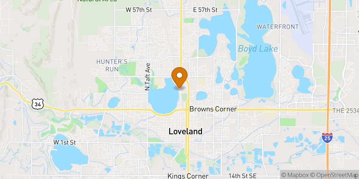 Winona neighborhood map in Loveland, CO